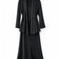 VIANA Satin Layered Maxi Set – Black