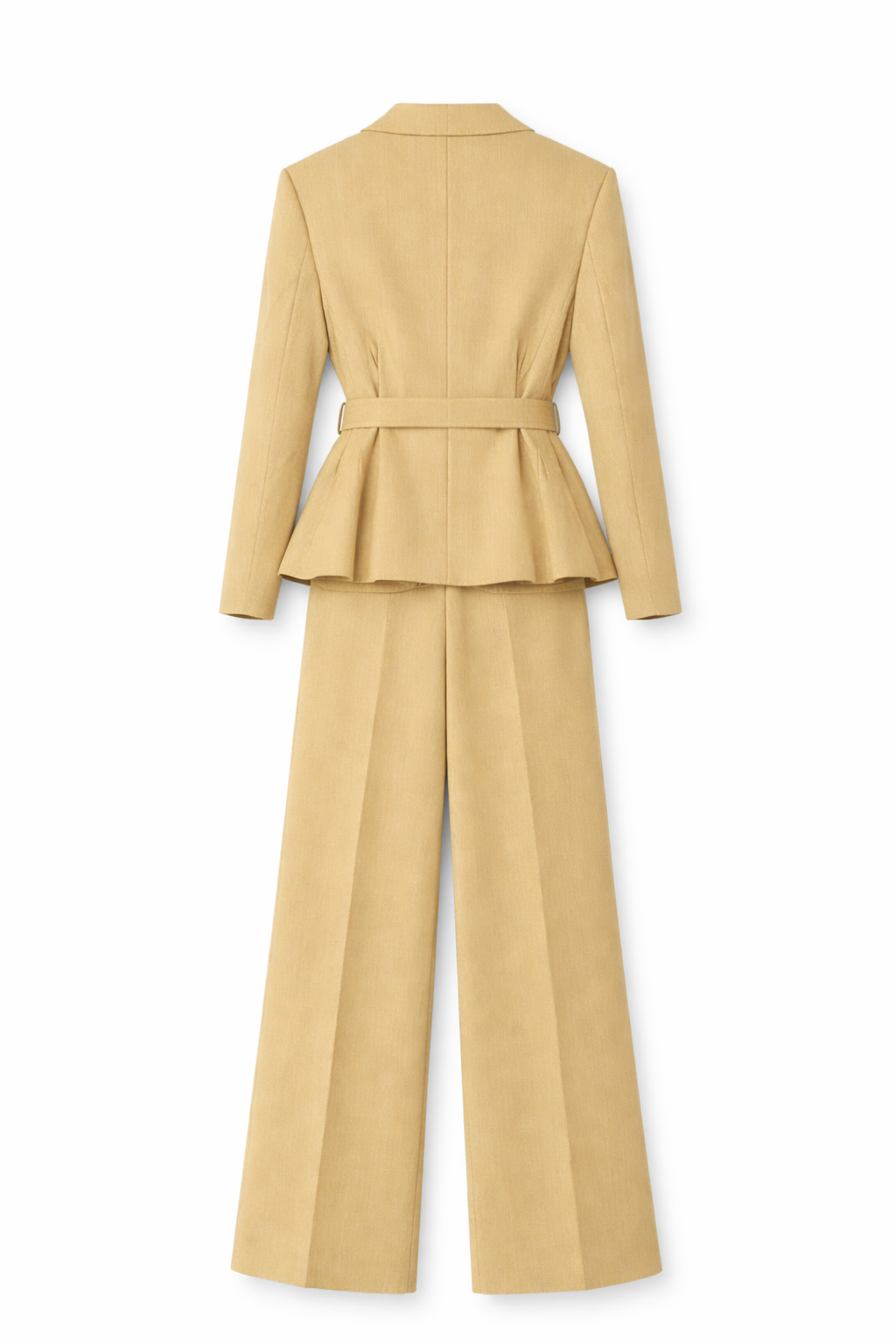 VIANA Signature Tailored Set – Sand - two-piece workwear set - styled view