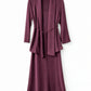 VIANA Satin Layered Maxi Set – Burgundy